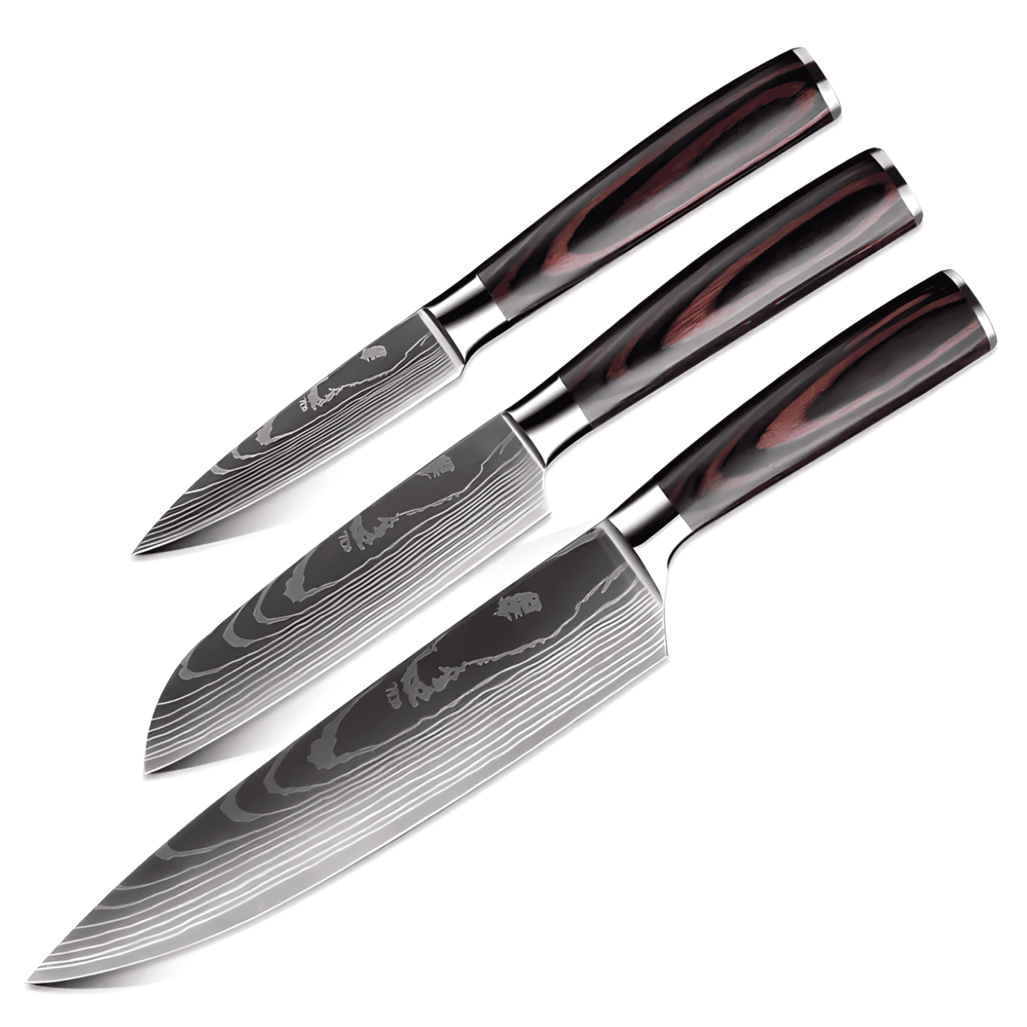 Kostell Kōgō 3-Set Shido + Santoku + Muita – zestaw trzech japońskich noży