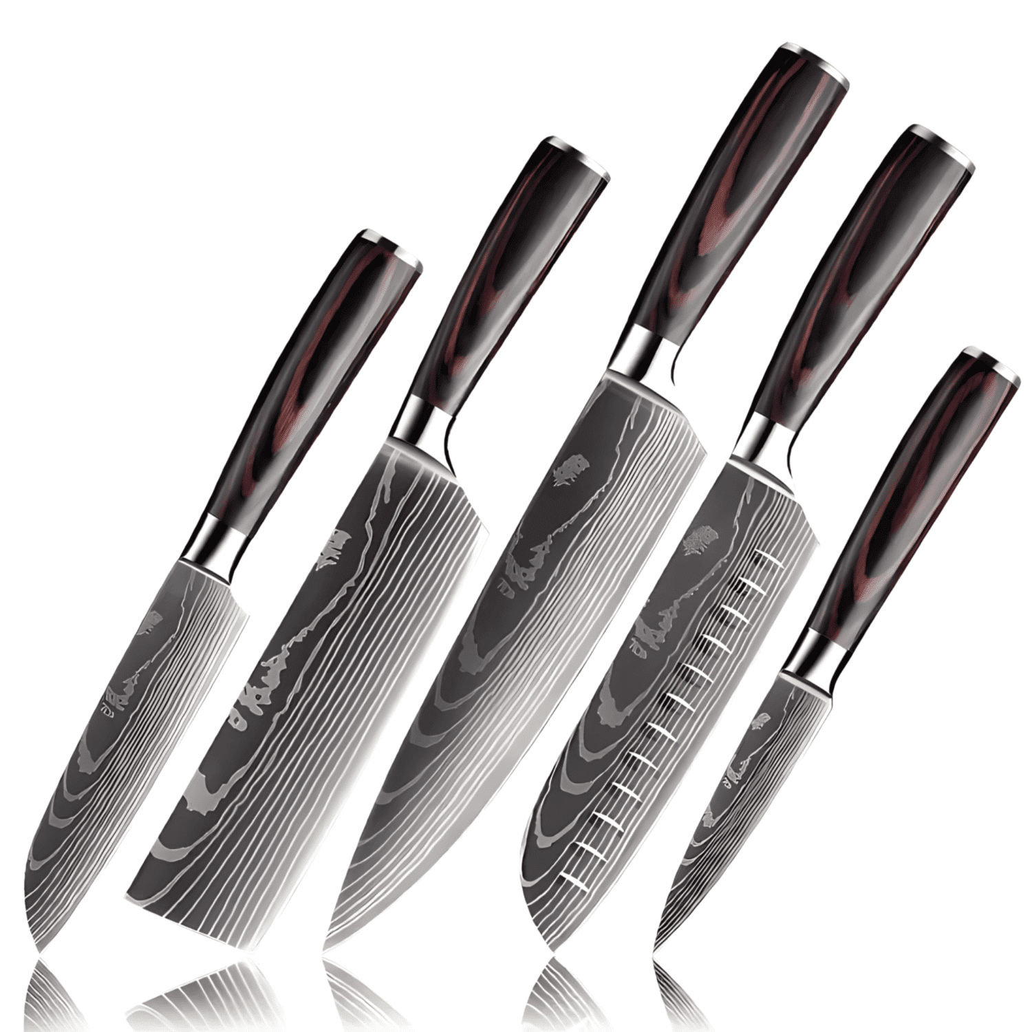 Kostell Kōgō 5-Set Shido + Santoku + Santoku Small + Nigiri + Muita - zestaw pięciu japońskich noży